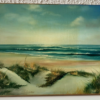 Tableau huile sur toile "la plage" signée JJ Gendron XXe