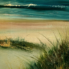 Tableau huile sur toile "la plage" signée JJ Gendron XXe – Image 3