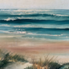 Tableau huile sur toile "la plage" signée JJ Gendron XXe – Image 4