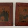 Anciens portraits sur bois Eugene et Hortense de Beauharnais