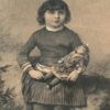 Superbe dessin la jeune fille à la poupée signé J Meissner – Image 2