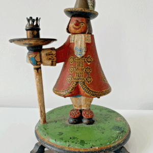 Ancien personage porte bougie Alsacien? de Noël : tête mobile