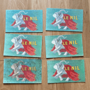 Lot d'anciens cartons publicitaires Je ne fume que le Nil