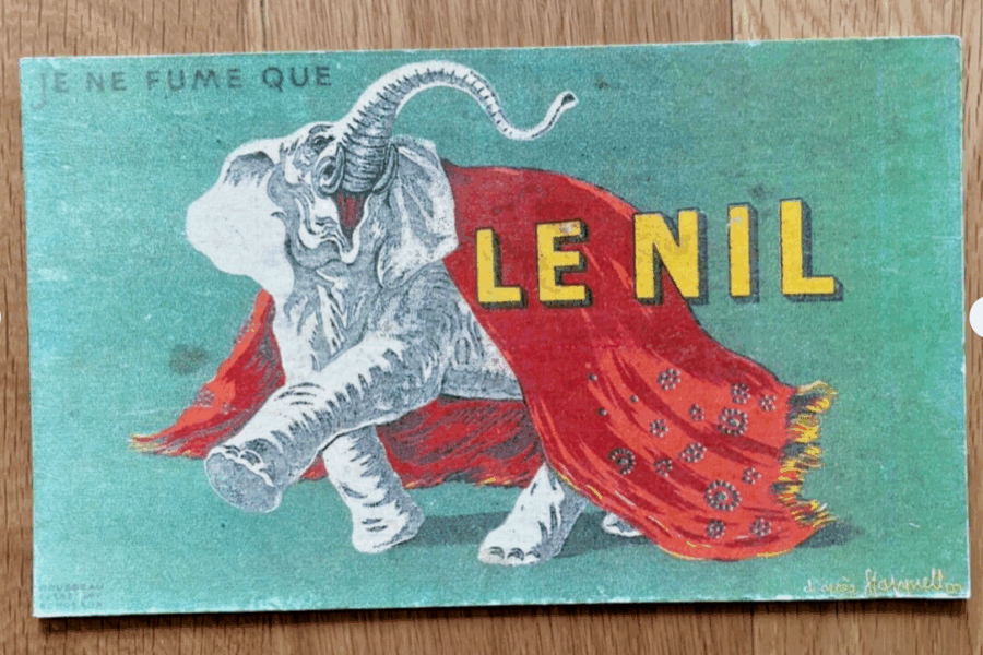 Lot d'anciens cartons publicitaires Je ne fume que le Nil – Image 2