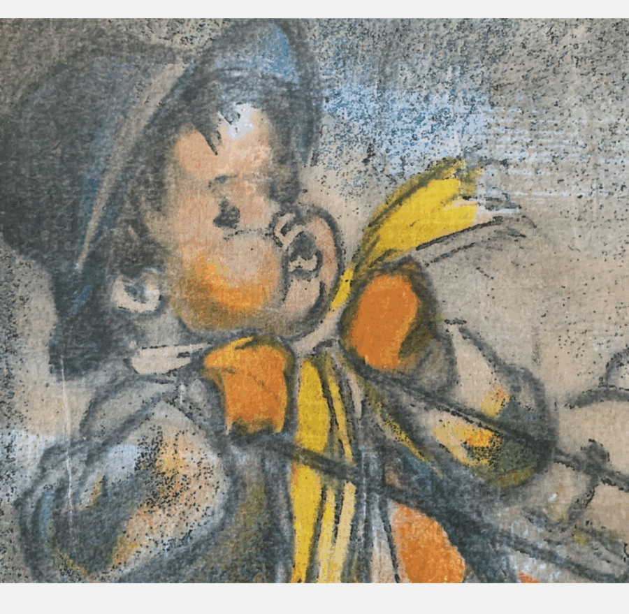 Ancien dessin signé Germaine Bouret : Original – Image 3