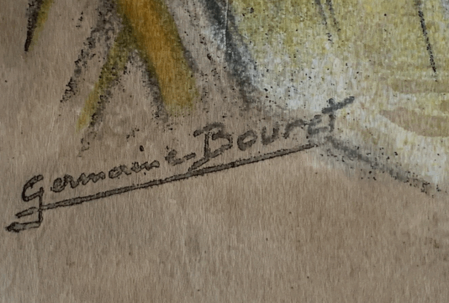 Ancien dessin signé Germaine Bouret : Original – Image 10