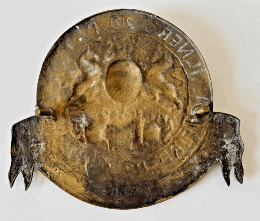 Ancienne plaque en laiton Milners Safe – Image 2