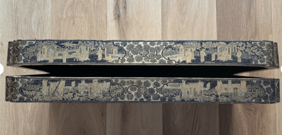 Ancien plateau jeu d'échec et backgammon chinois XIXe – Image 8