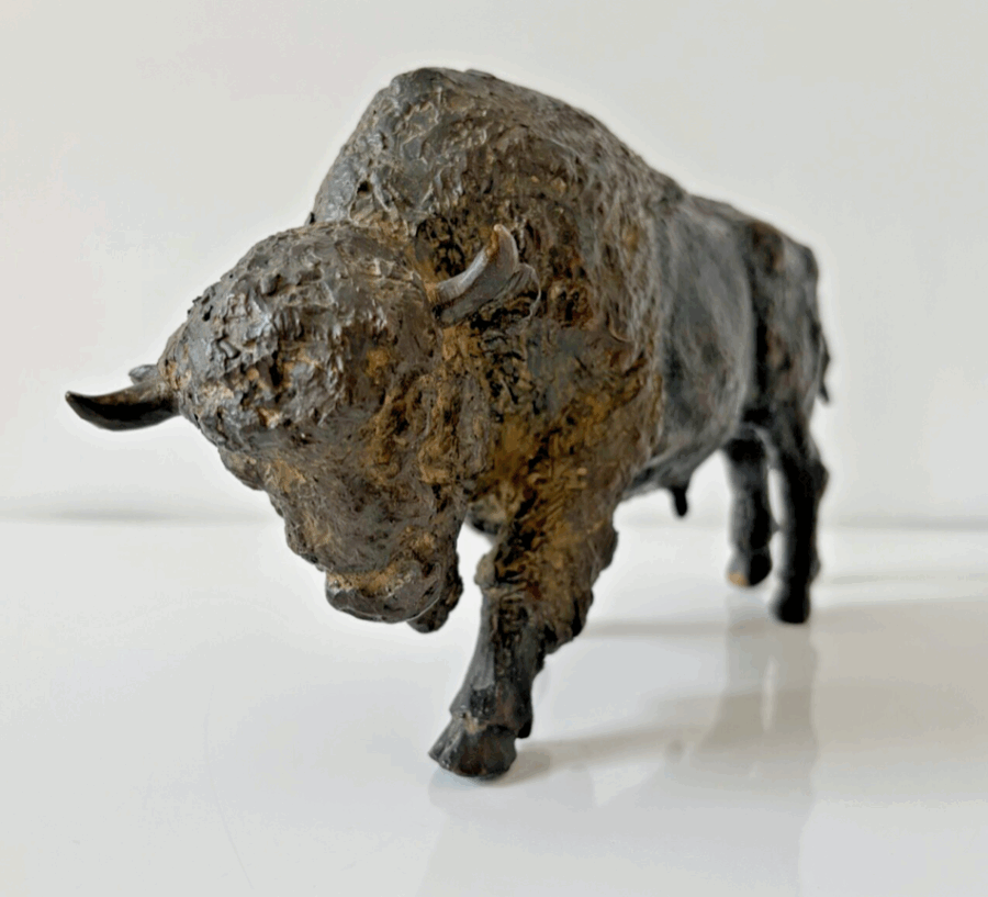 Bison en Bronze signé Josef LIPENSKY (1932-2023) numéroté 2/15