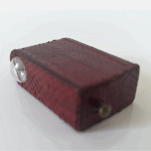 Rare ancienne lampe de poche miniature en cuir
