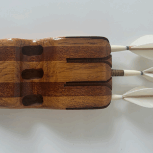 Ancien set de 3 flechettes avec leur étui en bois
