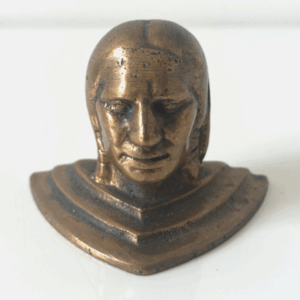 Ancienne tête d’indien en bronze machine à sous Jennings