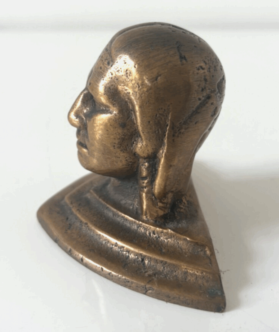 Ancienne tête d’indien en bronze machine à sous Jennings – Image 2
