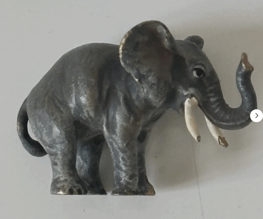 Ancienne miniature elephant en bronze – Image 2