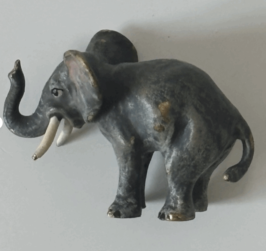 Ancienne miniature elephant en bronze – Image 3