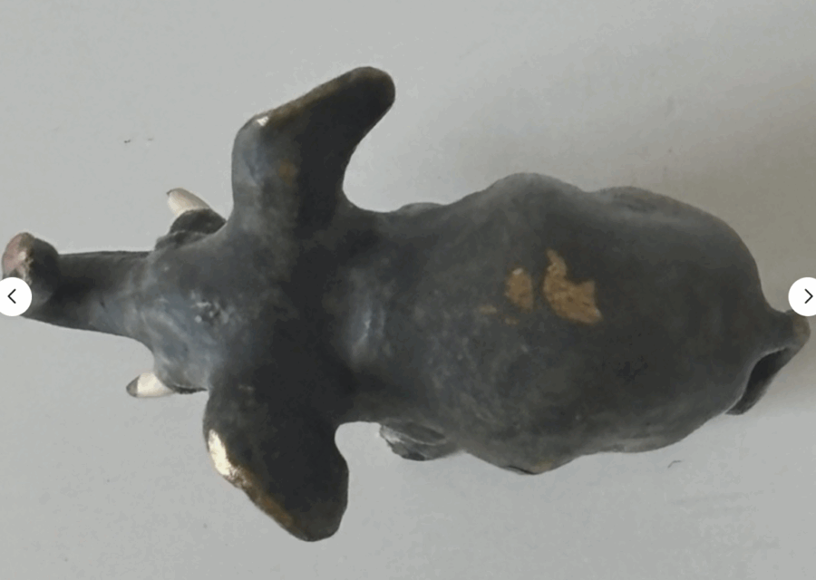 Ancienne miniature elephant en bronze – Image 6