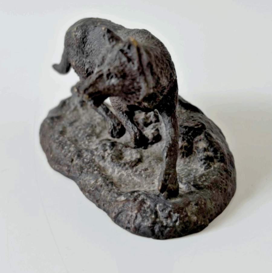Petit bronze d'un loup signé Mene : Fin XIXe Déb XXe – Image 3